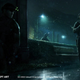 Some early Splinter Cell remake concept art of Sam Fisher preparing to stab a dude.